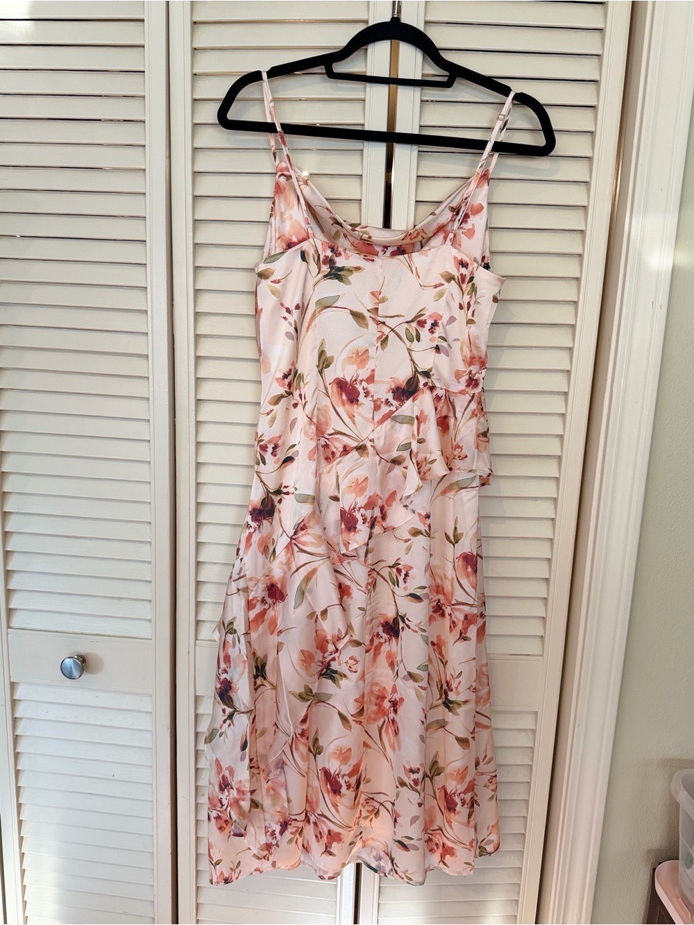 Laundry by Shelli Segal Watercolor Floral Cowl Neck Midi Dress Size 6 - Picture 3 of 8